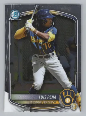 Luis Pena 2025 Bowman Chrome Milwaukee Brewers
