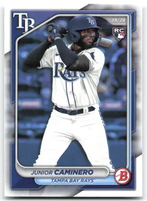 Junior Caminero Rookie 2024 Bowman Tampa Bay Rays