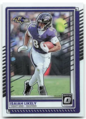 Isaiah Likely 2025 Donruss Optic Baltimore Ravens