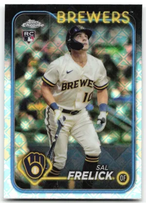 Sal Frelick Rookie 2024 Topps Chrome Logofractor Edition Milwaukee Brewers