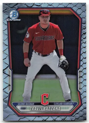 Travis Bazzana 2026 Bowman Chrome Prospects Reptilian Refractor Guardians