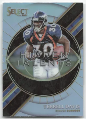 Terrell Davis 2021 Panini Select Hidden Talents Prizm Denver Broncos