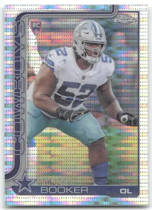 Tyler Booker Rookie 2025 Topps Chrome Pulsar Refractor Dallas Cowboys