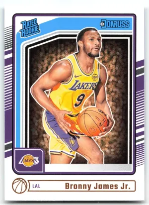 Bronny James Jr. RC 2024-25 Donruss Los Angeles Lakers