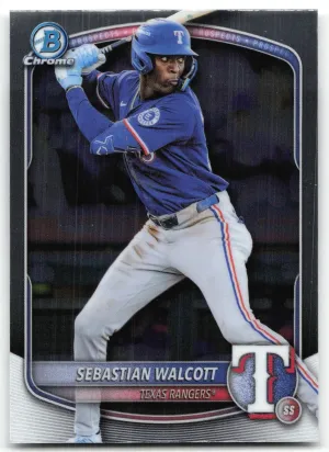 Sebastian Walcott 2025 Bowman Draft Chrome Texas Rangers