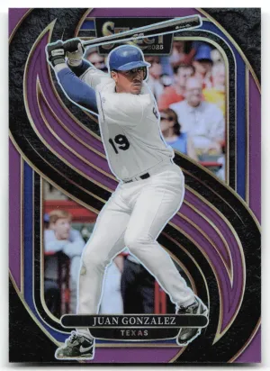 Juan Gonzalez 2025 Panini Select Purple Prizms #/75 Texas Rangers