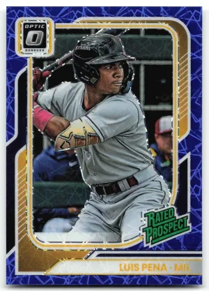 Luis Pena 2026 Donruss Optic Blue Velocity Milwaukee Brewers