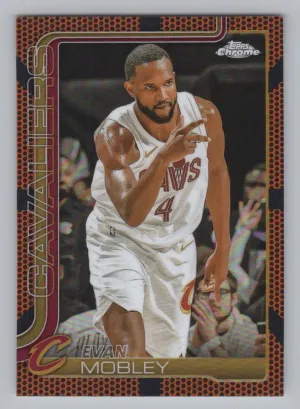 Evan Mobley 2025-26 Topps Chrome Basketball Refractor Cleveland Cavaliers