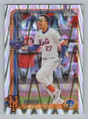 Mark Vientos 2025 Topps Chrome Raywave Refractors New York Mets
