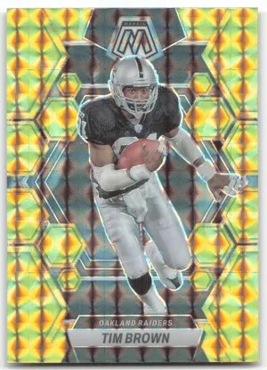 Tim Brown 2023 Panini Mosaic Reactive Yellow Mosaic Oakland Raiders