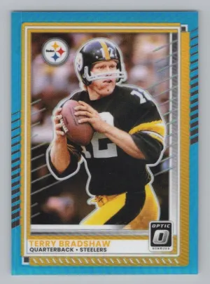 Terry Bradshaw 2025 Donruss Optic Aqua #/349 Pittsburgh Steelers