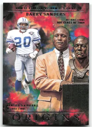 Barry Sanders 2021 Panini Origins How it Started vs How it's Going Detroit Lions