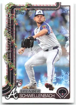 Spencer Schwellenbach Rookie 2025 Topps Holiday Atlanta Braves
