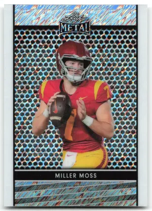 Miller Moss 2024 Leaf Collective Leaf Shimmer Silver #/3 USC Trojans
