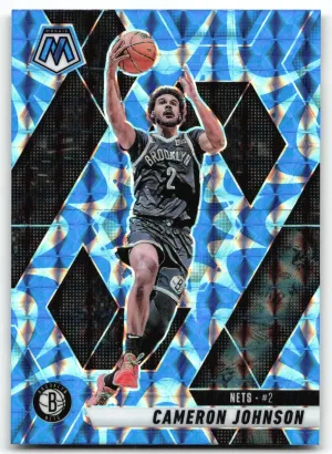 Cameron Johnson 2024-25 Panini Mosaic Reactive Blue Mosaic Brooklyn Nets