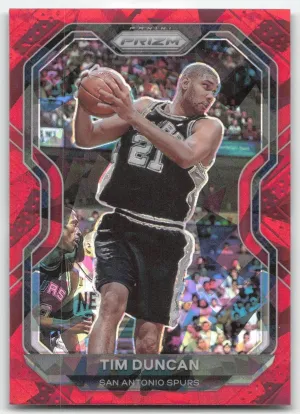 Tim Duncan 2020-21 Panini Prizm Red Ice Prizms San Antonio Spurs