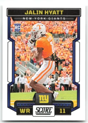 Jalin Hyatt Rookie 2023 Score New York Giants