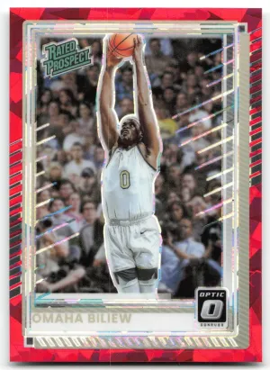 Omaha Biliew 2025-26 Donruss Optic Red Cracked Ice Wake Forest Demon Deacons