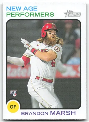 Brandon Marsh 2022 Topps Heritage New Age Performers Los Angeles Angels