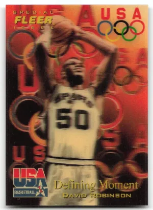 David Robinson 1996 Fleer USA Defining Moment Team USA