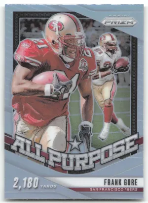 Frank Gore 2024 Panini Prizm All Purpose Silver Prizm San Francisco 49ers
