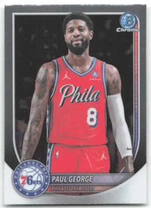 Paul George 2025-26 Bowman Chrome Philadelphia 76ers