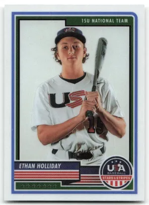 Ethan Holliday 2023 Panini Stars & Stripes USA Baseball Team USA