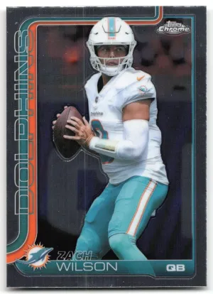 Zach Wilson 2025 Topps Chrome Miami Dolphins