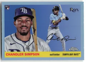 Chandler Simpson Rookie 2025 Topps Chrome Platinum Refractors Tampa Bay Rays