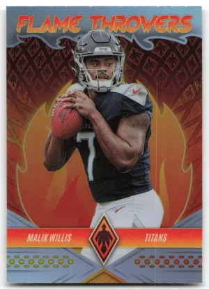 Malik Willis Rookie 2022 Panini Phoenix Flame Throwers Tennessee Titans