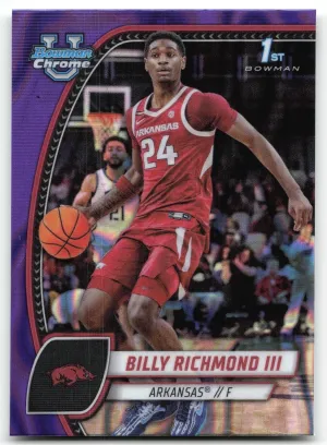 Billy Richmond III 2024-25 Bowman University Chrome Purple Lava Refractor
