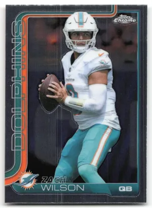 Zach Wilson 2025 Topps Chrome Miami Dolphins