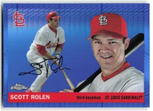 Scott Rolen 2025 Topps Chrome Platinum Blue Prism Refractors St. Louis Cardinals