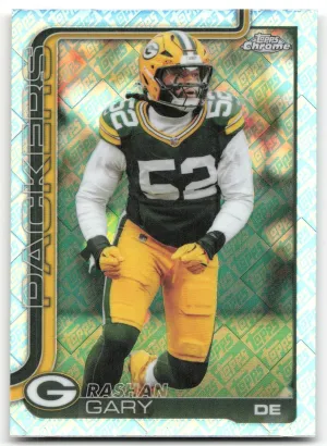Rashan Gary 2025 Topps Chrome Topps Logo Refractor Green Bay Packers