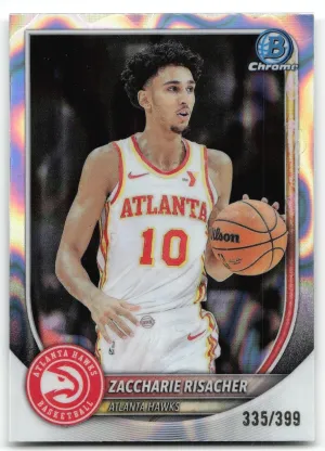 Zaccharie Risacher 2025-26 Bowman Chrome Lava Refractors #/399 Atlanta Hawks
