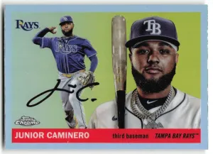 Junior Caminero 2025 Topps Chrome Platinum Refractors Tampa Bay Rays
