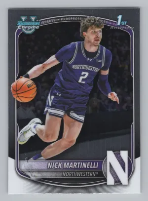 Nick Martinelli 2025-26 Bowman Chrome Prospects Northwestern Wildcats