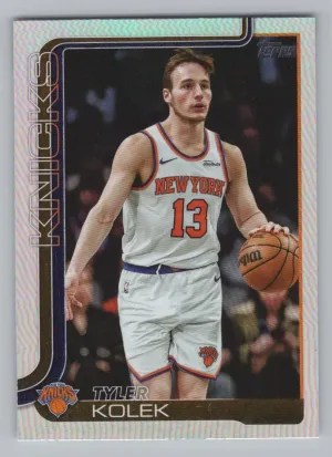 Tyler Kolek 2025-26 Topps Rainbow Foilboard New York Knicks