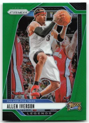 Allen Iverson 2024-25 Panini Prizm Prizms Green Philadelphia 76ers