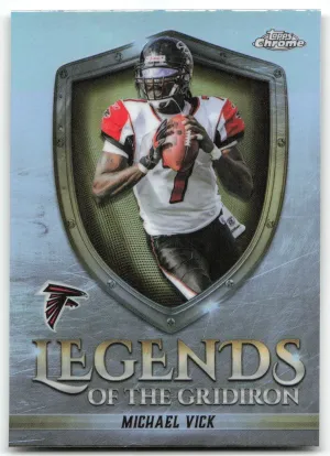 Michael Vick 2025 Topps Chrome Legends of the Gridiron Refractor Atlanta Falcons