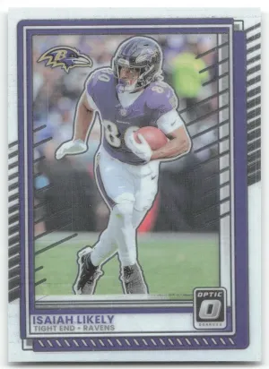 Isaiah Likely 2025 Donruss Optic Baltimore Ravens