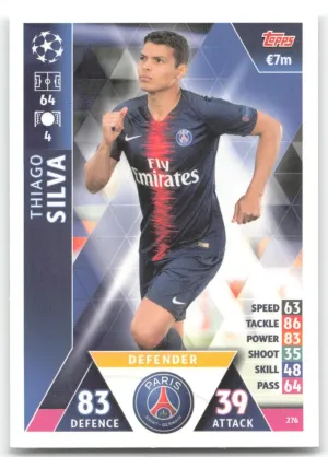 Thiago Silva 2018-19 Topps Match Attax UEFA Champions League Paris Saint-Germain