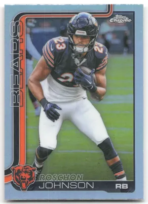 Roschon Johnson 2025 Topps Chrome Refractor Chicago Bears