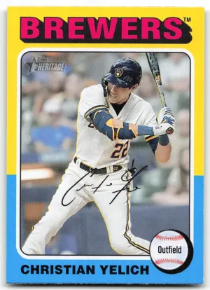 Christian Yelich 2024 Topps Heritage Brewers
