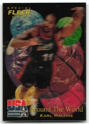 Karl Malone 1996 Fleer USA Around The World Team USA