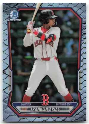Franklin Arias 2026 Bowman Chrome Prospects Reptilian Refractor Boston Red Sox