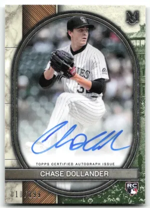 Chase Dollander Rookie 2025 Topps Museum Collection Archival Autographs #/199