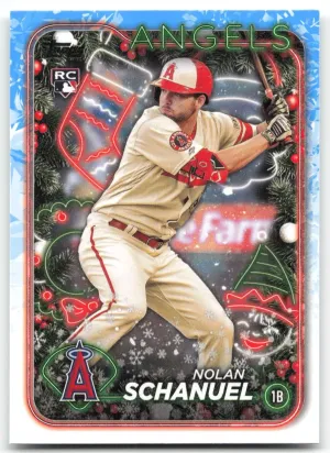 Nolan Schanuel RC 2024 Topps Holiday Los Angeles Angels