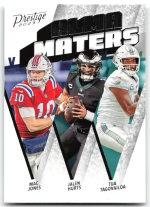 Jalen Hurts / Mac Jones / Tua Tagovailoa 2023 Panini Prestige Alma Maters