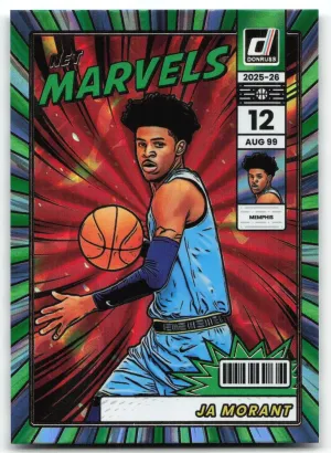 Ja Morant 2025-26 Donruss Net Marvels Green Laser Holo Grizzlies